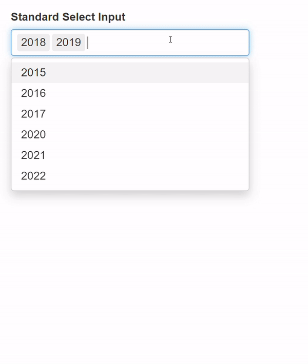 custom select input